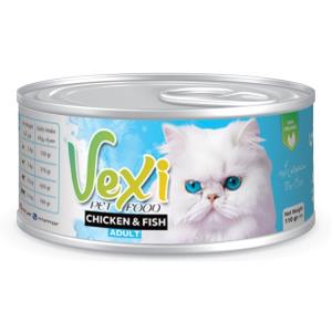  کنسرو گربه بالغ وکسی طعم مرغ و ماهی 110g 